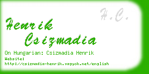 henrik csizmadia business card